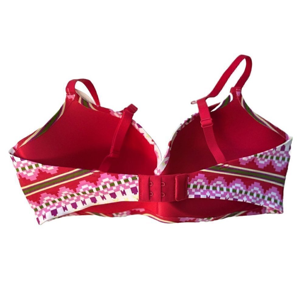 Flirtitude Snow Fair Isle My Fave Lounge Wireless Bra Size 36D - Picture 6 of 9